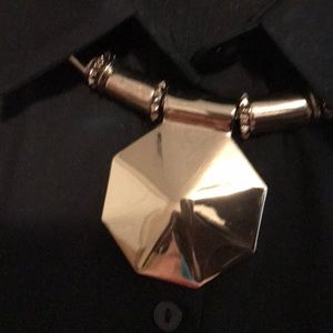 Necklace gold with,16 inch chain.